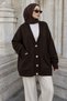 Wool Detailed Knitwear Cardigan Tsd260285 Bitter Brown - 3