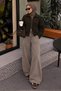Laren Double Zipper Knitwear Cardigan Tsd260283 Bitter Brown - 2