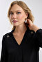 V-Neck Logoed Georgette Shirt - 4