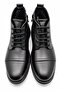 Black Men's 100% Genuine Leather Lace-Up Zippered Ankle Boots |   Rubber Sole Full Mold |   Daily Classic Stylish Comfortable Men's Boots Shoes |   Ankle-Length Modern Design Leather Boots Suitable for Business, Office, and City Use. - 4