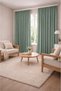 Linen Look Background Curtain with Extra Foam Single Wing Living Room Mint - 2