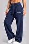 Regular Women's Black Wide Leg Oversize Sweatpants - 4