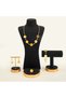 Middle Eastern Style Jewelry Set, New Design, Elegant, with Gold Pendant, Necklace, Bracelet, Ring and Earrings for Women, Ideal for Parties