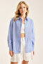 Striped Mini Drop Hem Shirt