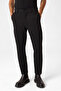 Regular Fit Diagonel Black Jogger Pants - 4