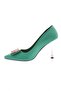 031-23Y Women's Silver Stone Heeled Shoes - 3