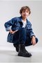 Non-Slip Lightweight Waterproof Sole Star and Stone Detail Short Zippered Girls' Winter Boots - 5