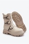 Non-Slip Lightweight Waterproof Sole Belt Detail Short Zippered Girls Boys Winter Boots - 2