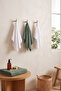 White & Khaki Natural Color 4-Piece 100% Cotton Towel Set 50X90 - 3