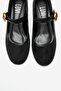 Merel Black Suede Women's Thick Heeled Shoes - 4