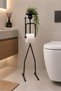 Decorative Metal Toilet Paper Holder Stand – Figurine-Designed Toilet Paper Hanger and Bathroom Organizer - 4