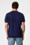 Navy blue regular fit knitted t-shirt - 6