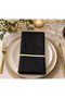 Gold Piko Wrap Detailed Fork Knife Serving Presentation Set with Black Handles 6 Pieces - 2