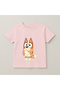 Bluey Bingo Sitting Printed Kids T-Shirt 100% Cotton Pink