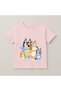 Bluey Family Printed Kids T-Shirt 100% Cotton Pink