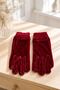 Red Color Glamorous Luxury Figured Gloves - 2
