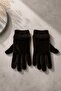 Black Color Flashy Luxury Figured Gloves - 2