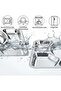 4 Pack Stainless Steel Divided Dinner Plates, 6 Compartment, 15.6x11.6 Inches - 8