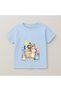 Bluey Friends Printed Kids T-Shirt 100% Cotton Baby Blue
