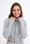 Zippered Long Sleeve Blouse H9053