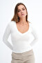 V-Neck Basic Blouse B1955 - 4