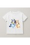 Bluey and Bingo Dancing Printed Kids T-Shirt 100% Cotton White