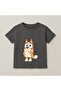 Bluey Bingo Sitting Printed Kids T-Shirt 100% Cotton Smoked