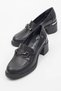 Venüs Genuine Leather Thick Heeled Shoes - 3