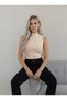 Women's 3-Piece Zero Sleeve Sleeveless Body High Neck Viscose Body - 2