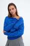 Kayık Neckline Crop Sweatshirt S06044
