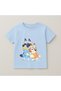 Bluey and Bingo Celebration Printed Kids' T-Shirt 100% Cotton Baby Blue