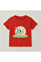 Bluey Rainbow Grass Printed Kids T-Shirt 100% Cotton Red
