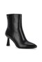 Kemal Aygün-Venüs Leather Women's Short Heeled Boots - Pointed Toe & Goblet Heel - 6