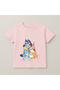 Bluey and Bingo Printed Kids T-Shirt 100% Cotton Pink