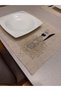 French Lace Detailed Glittering American Placemat 35X45 cm – Stain Resistant 100% Polyester - 6 Pieces