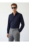 Ozmarka New Season Slim Fit Long Sleeve Men's Textured Shirt - 3