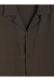 Brown Standard Fit Linen-Look Men's Shirt - 8