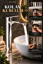 Basin Faucet High Body Chrome Basin Tap Hot Cold Water Mixer - 6