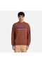Established 1973 Embroidered Logo Bb Cre Men's Brown Sweatshirt
