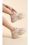 Leather Laced High Sole Casual Women's Sneaker Sports Shoes - 2