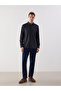 Lcwaikiki Classic Navy Blue Regular Fit Men's Shirt with Dobby Pockets - 2