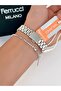 Steel Strap Rectangular Case 2 Year Warranty 3 Atm Waterproof Women's Wristwatch + Bracelet Gift - 8