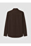 Lcw Vision Brown Regular Fit Krinkle Men's Shirt - 7