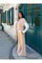 Women's 3-Piece Set with Hooded Top and Tie-Details on the Sides and Wide-Leg Pants