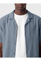 Xside Indigo Loose Fit Resort Collar Muslin Men's Shirt - 3