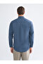 Blue Regular Fit Long Sleeve Plaid Gabardine Men's Shirt - 4