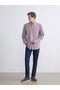 Regular Fit Long Sleeve Plaid Poplin Men's Shirt - 3
