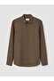 Lcw Vision Brown Regular Fit 100% Linen Men's Shirt - 5
