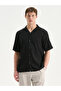 Regular Fit Short Sleeve Men's Textured Shirt