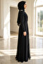 Perihan Evening Dress Black Tbsahn284 - 3